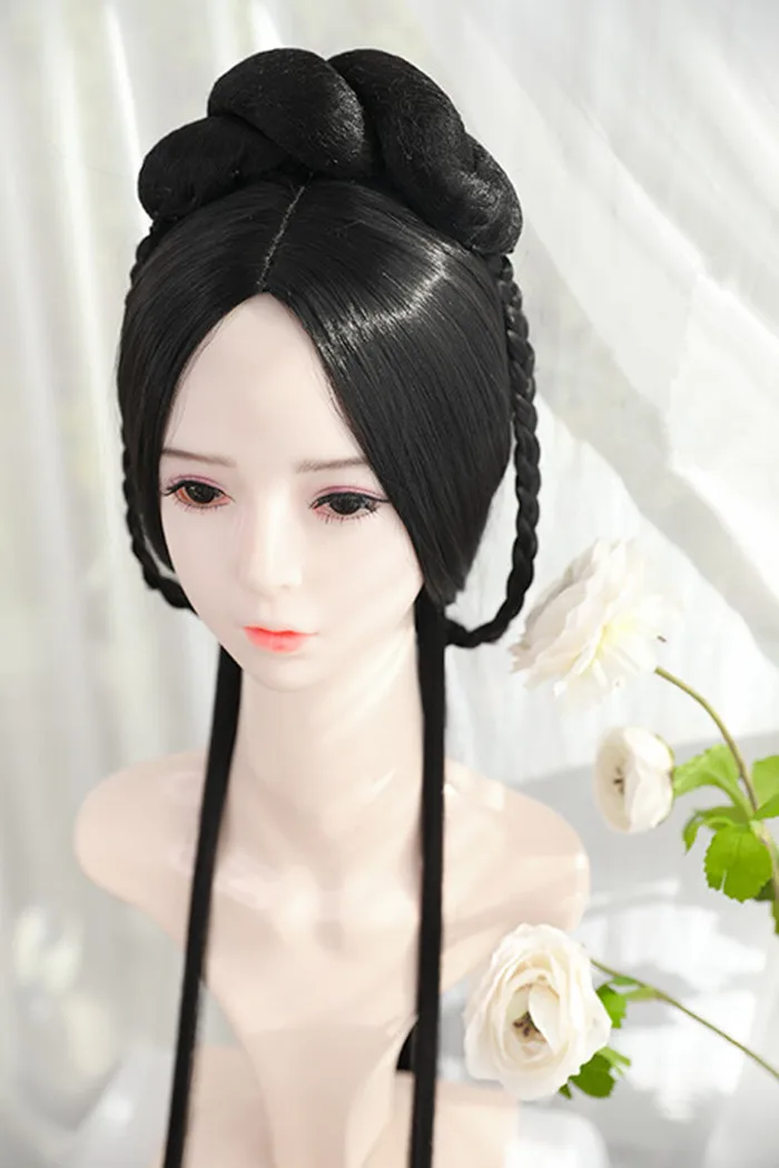 

princess party dress up ancient long hair for women antique style studio photography head accessories queen hair