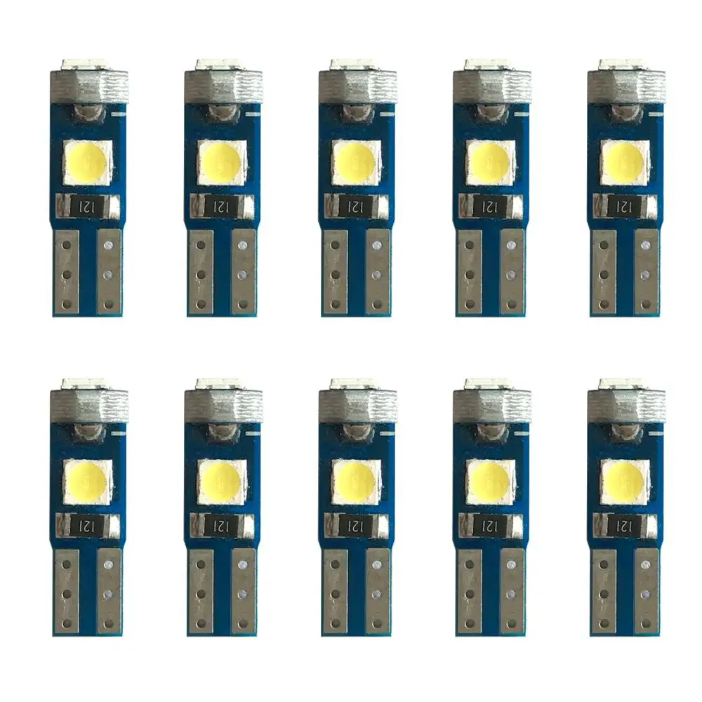 White 10x T5 светодиодный 74 светильник 3030SMD Автомобильная приборная панель лампа приборной панели лампа комплект для Mitsubi shi Lancer Eclipse Galant Outlander Precis - Испускаемый цвет: White