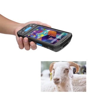 

Android 8.1 Mobile Rfid Bluetooth 134.2 LF / HF / UHF 10m Long Distance Reader with 1D 2D Barcode Scanner for Livestock Tracking