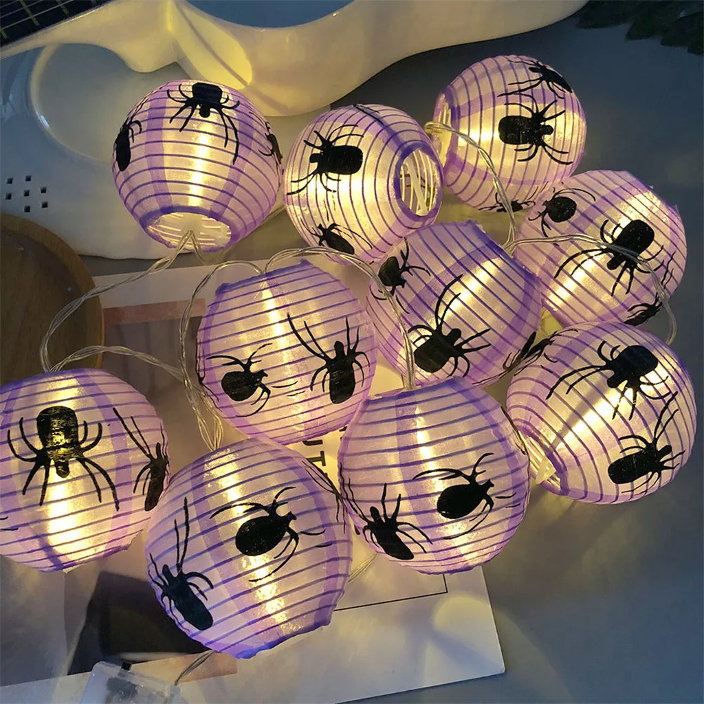 CARPRIE 10 LED Beads Halloween Eyes Spider LED String Lights Garden Home Party Decoration Holiday String Light Halloween Lights
