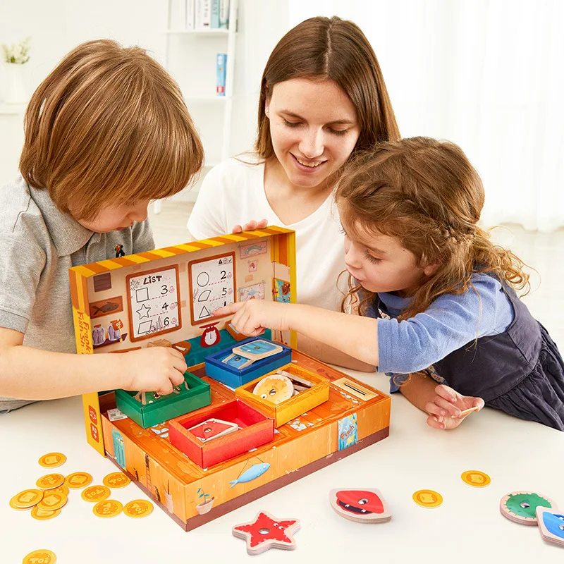 

Toi Fishing Fish 2-in-1 Frank Fish Shops Children Interactive Game Board Game Number Sense Educational Toy 1.1