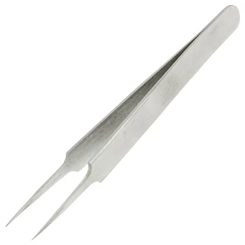 

Micro Pointy Tip Polished Stainless Steel Straight Tweezers 11cm