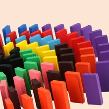 120 шт./компл. игрушки домино деревянный пазл для детей игрушки Цветной домино блоки Наборы раннего обучения домино образовательные игрушки для детей