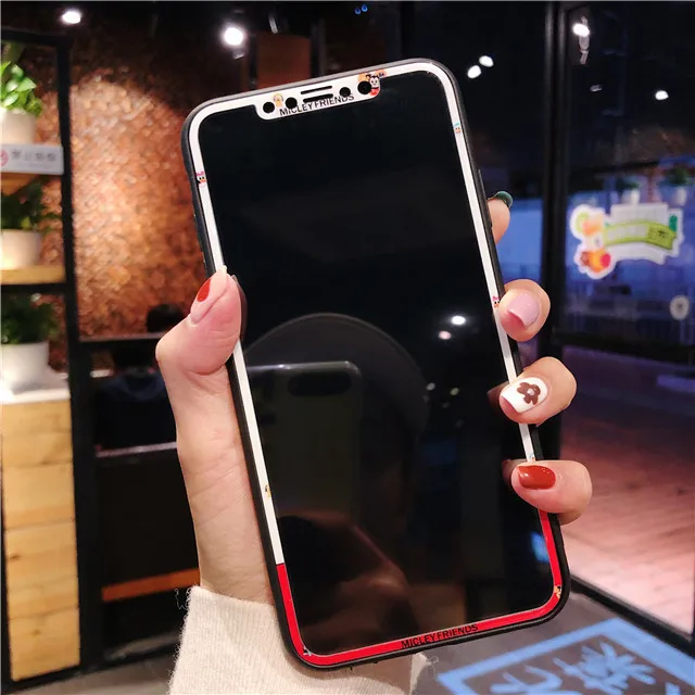 199 Мультяшный узор 3D мягкий край закаленное стекло для iPhone XR X Xs Max 11 Pro Max защита экрана полное покрытие защитная пленка - Цвет: 199