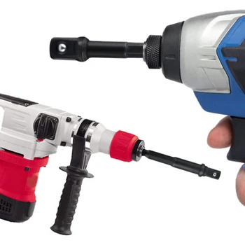 

Metal 1/4 3/8 1/2 Black Impact Socket Adapter Hexagon Extend Rod Bar 12pcs