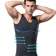 Мужской корсет жилет бамбуковое волокно дышащее Корректирующее белье для похудения безрукавки талии кроссовки боди коррекция талии Корректирующее белье