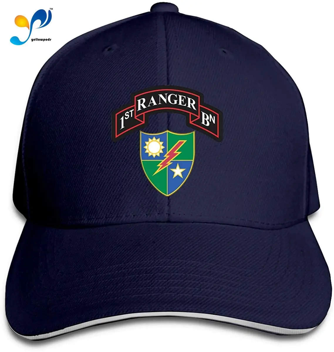 Классическая хлопковая бейсболка 1-го батальона 75th Ranger Regi men t регулируемый размер