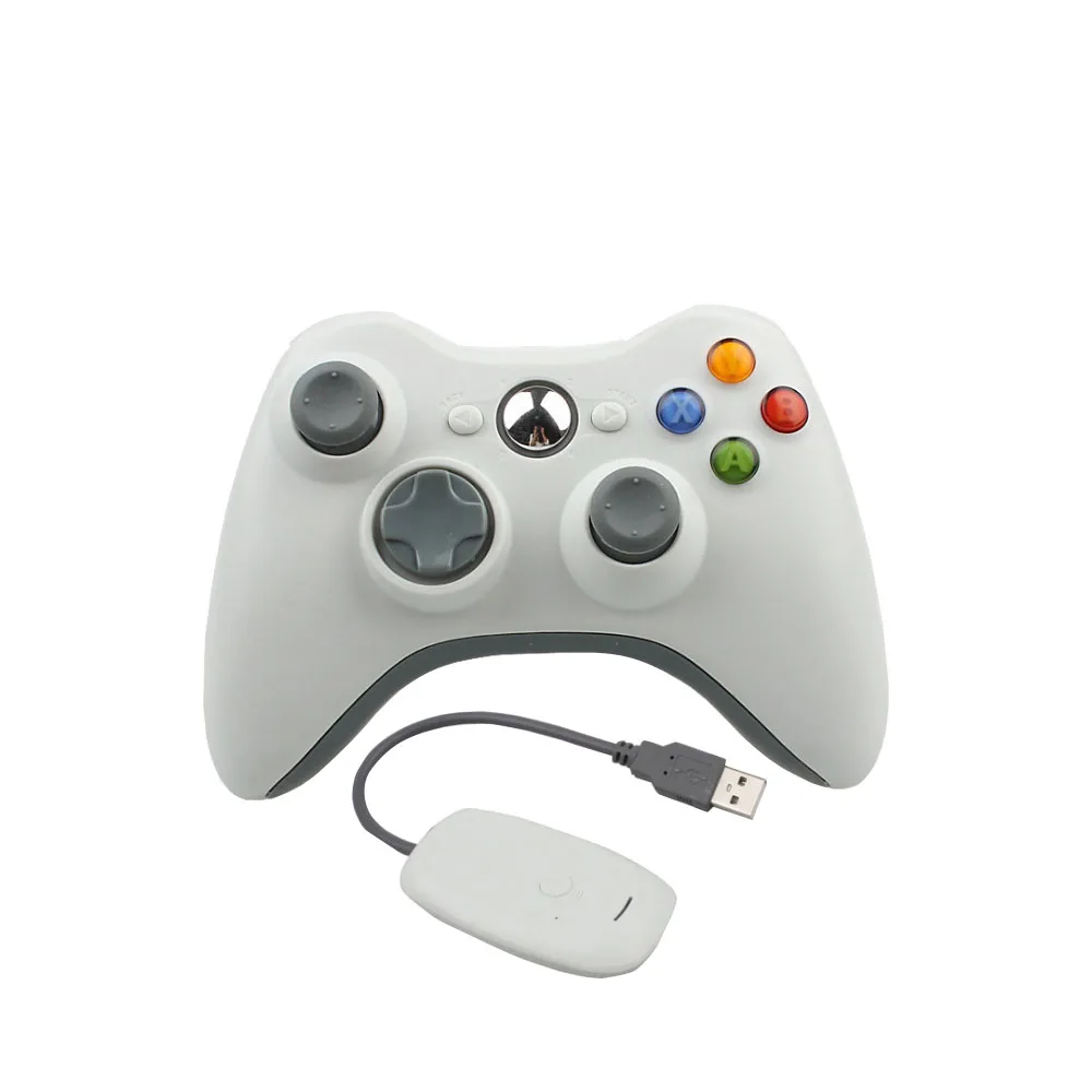 

2 шт./комплект, беспроводной геймпад 2,4G для Xbox 360, консоль, контроллер, приемник для Microsoft Xbox 360, игровой джойстик для ПК win7/8/10