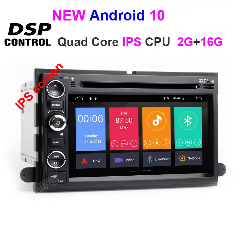 Quad Core 2G 16G DSP Android10 машинный DVD проигрыватель для Ford F150 F350 F450 F550 F250 Fusion экспедиции Mustang Explorer Edge2GB Оперативная память BT Wi-Fi с CAN-BUS Радио - Цвет: Quad Core 2G 16G DSP