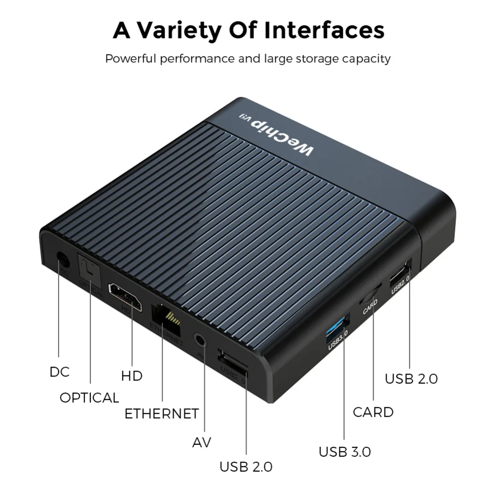 Smart Android tv Box Wechip V9 S905X3 четырехъядерный LPDDR3 4G 64G медиаплеер 2,4G/5G wifi телеприставка Bluetooth 4,0