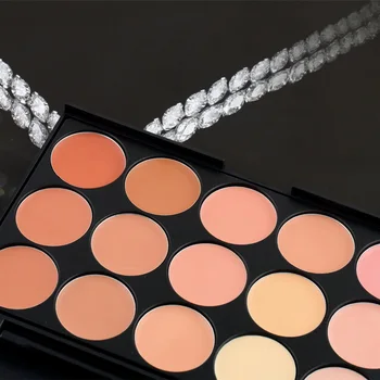 

New Hot 15 Color Fashion Women Professional Makeup Cosmetic Contour Concealer Palette Make Up+Foundation Brush SMR88
