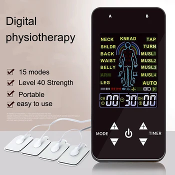 

Electronic Pulse Massager TENS EMS Machine Fitness Nerve Muscle Stimulator Instrument Low Frequency Physiotherapy Device Drop