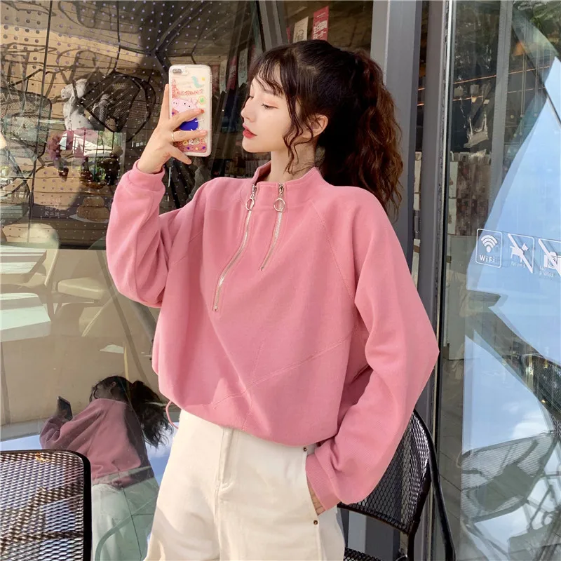 Уличная одежда; sudaderas mujer; коллекция года; женская одежда больших размеров; толстовка; kawaii sweat femme на молнии; флисовая женская Свободная одежда; F1186