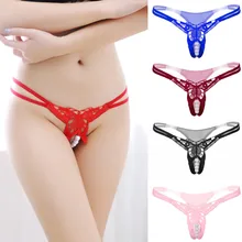 Сексуальные трусики жемчужного кулона набедренной повязки Для женщин трусики с низкой посадкой Стринги женское нижнее белье, трусики, нижнее белье 8ZW2