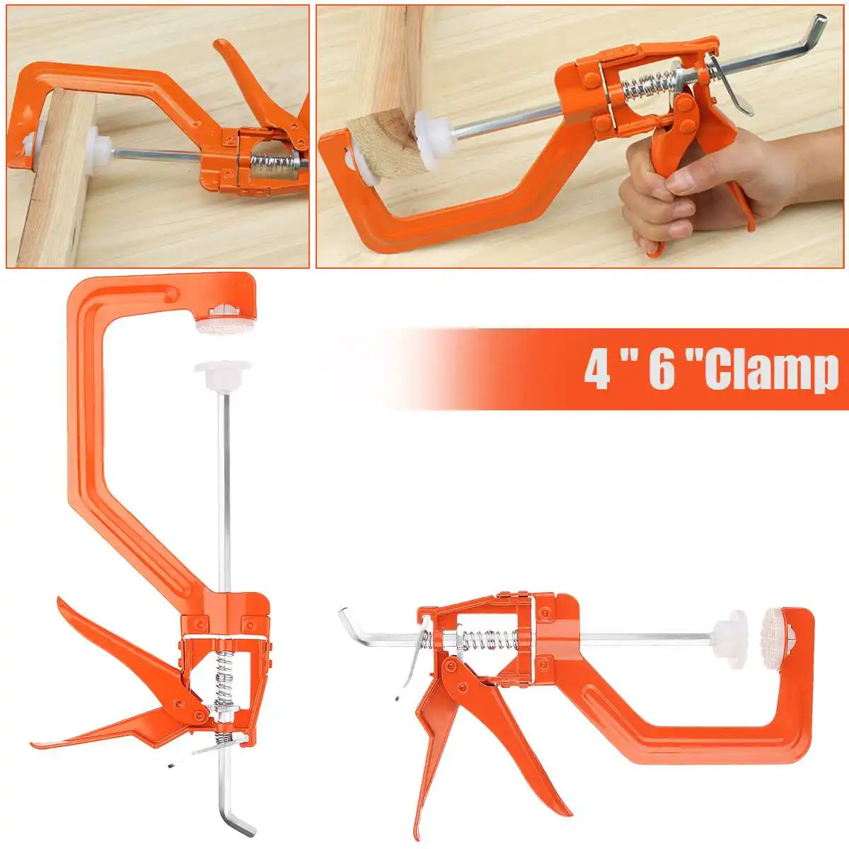 

4/6 Inch Carpenter Adjustable Woodworking Clamp C-type Toggle Clamp Wood Fixture Hand Tool Clamping Device Fixed Clamp Clip 1Pcs