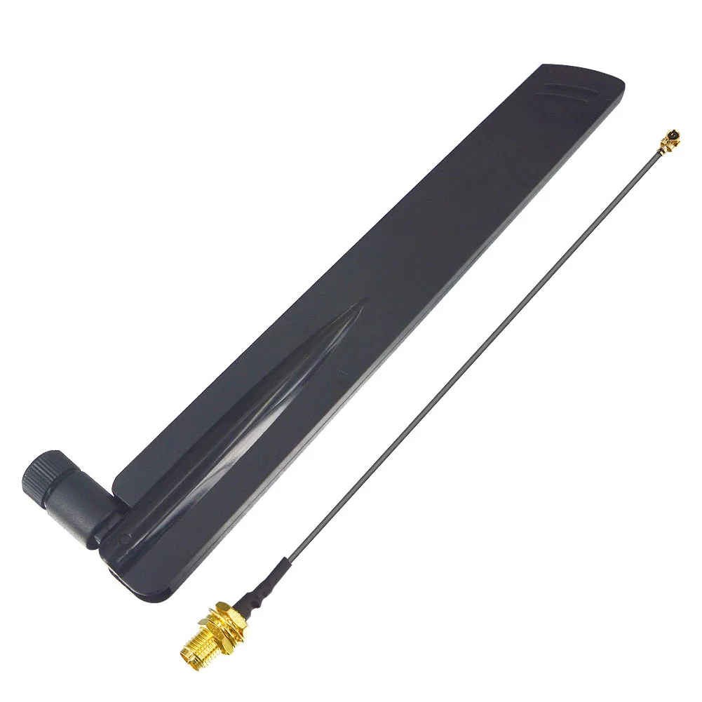 2.4Ghz WIFI Antenna RP SMA Male Universal Antennas + UFL IPX to RP SMA Pigtail Cable 17cm wifi antenna radio antenna antenna pigtail cable