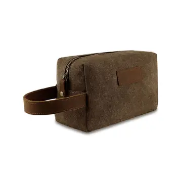 

Unisex Travel Makeup Bag Canvas Cosmetic Pouch Mini Coin Purse Handbag Casual Purse Storage Organizer