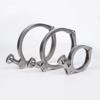 

KF 304 Stainless Steel Flange KF50 Vacuum Clamp Wing Nut for Vacuum Fitting Flange Quick Vacuum Pipe Flange Clamp