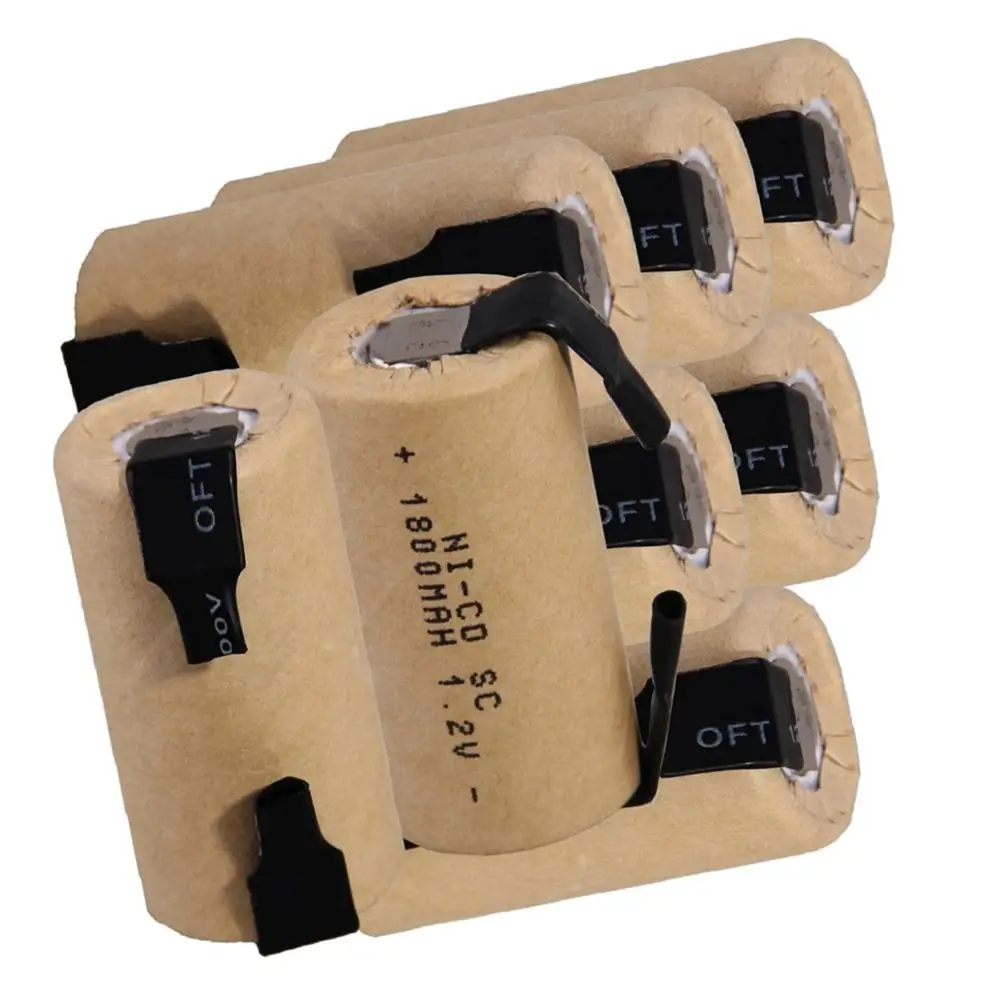 8 штук SC батареи 1800 mah 1,2 v subc nicd батарея случайный цвет