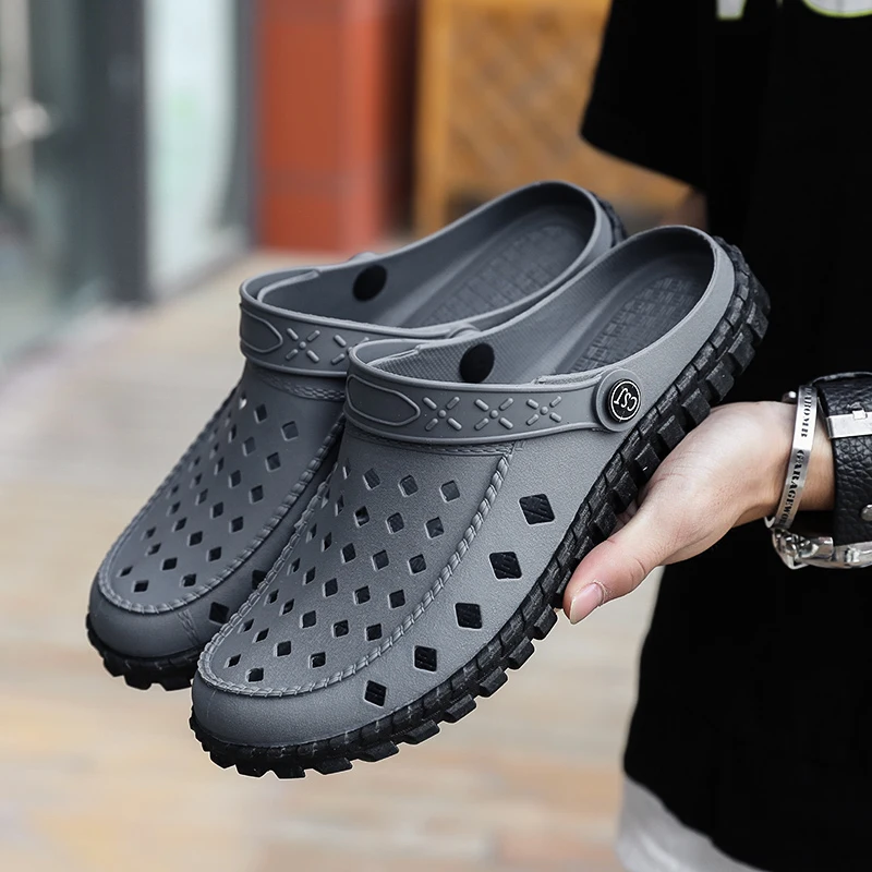 Сандалии мужские быстросохнущие из ЭВА спортивные пляжные массажные шлепанцы