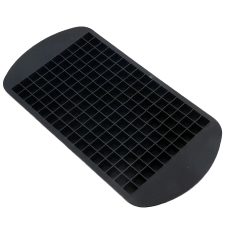 Black 160 сетки Форма для льда силиконовый мини квадратный лоток для льда бар форма для пудинга для замороженного Куба контейнер кухонные аксессуары - Цвет: Black