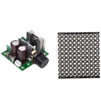 

10A PWM Voltage Regulator Controllers with WS2812B LED Pixels Light Strip 10X10 5050 LED Panel Pixel Sn