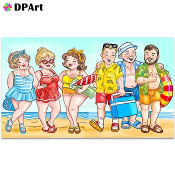 

Daimond Painting Full 5D Square/ Round Character Cartoon Summer Beach Diamond Rhinestone Cross Stitch Mosaic Decor Crystal A330