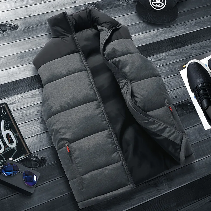 MEN'S Coat Thick Warm Cotton Vest Men's Autumn& Winter Casual Vest Plus-sized Vest Sleeveless Cotton-padded Clothes Waistcoat