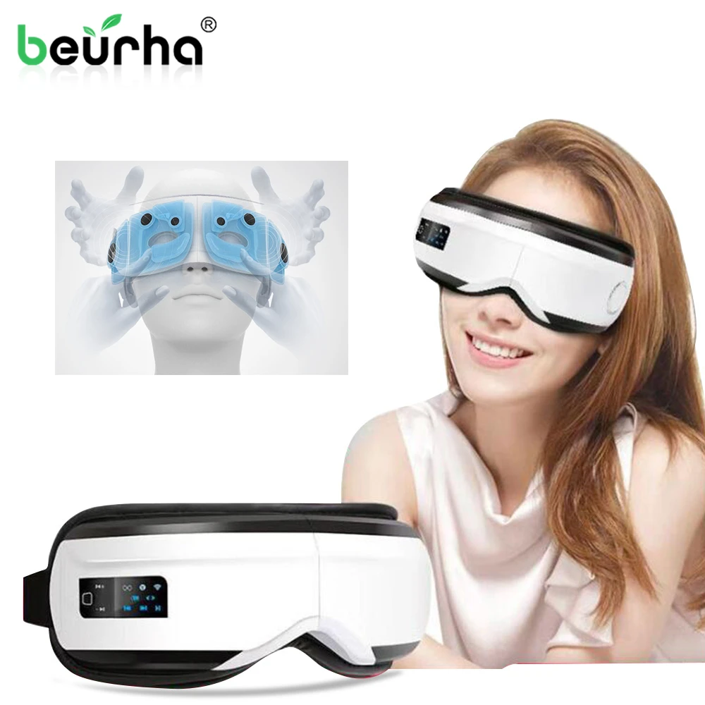 

Bluetooth Eye Massager Vibration Air Pressure Massage Therapy Eye SPA Hot Compress Relieve Fatigue Eyesight Sleeping Aid