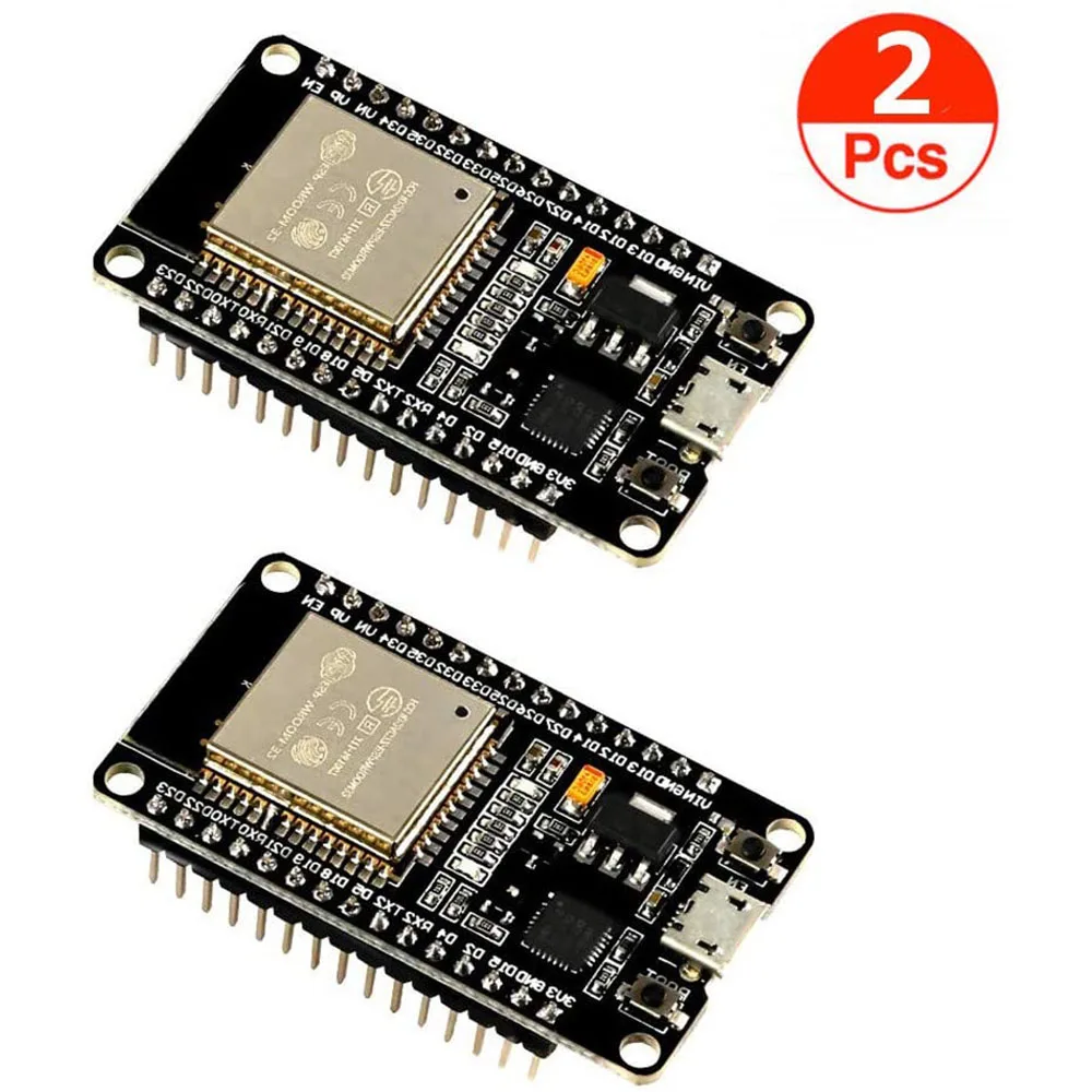 2 Pack ESP32 ESP-32S Development Board 2.4GHz Dual-Mode WiFi + Bluetooth Dual Cores Microcontroller Processor Integrated