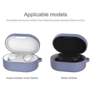 

Earphone Protective Case For Red Mi Airdots Youth Version Of The Headset Set Bluetooth Headset Silicone Protective Cover