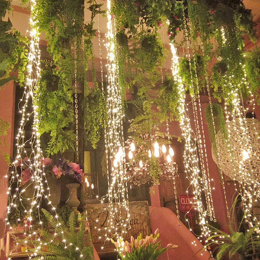 

BEIAIDI 30 Drops LED Fairy Vines Branch String Light Outdoor Garden Fence Tree Branch Fairy Light Wedding Christmas Tree Garland