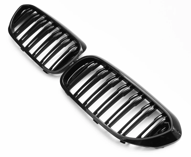 1 Pair glossy black front car kidney grille grill for Bmw 5 series G30 G38 ABS material+ replacement front bumper grille