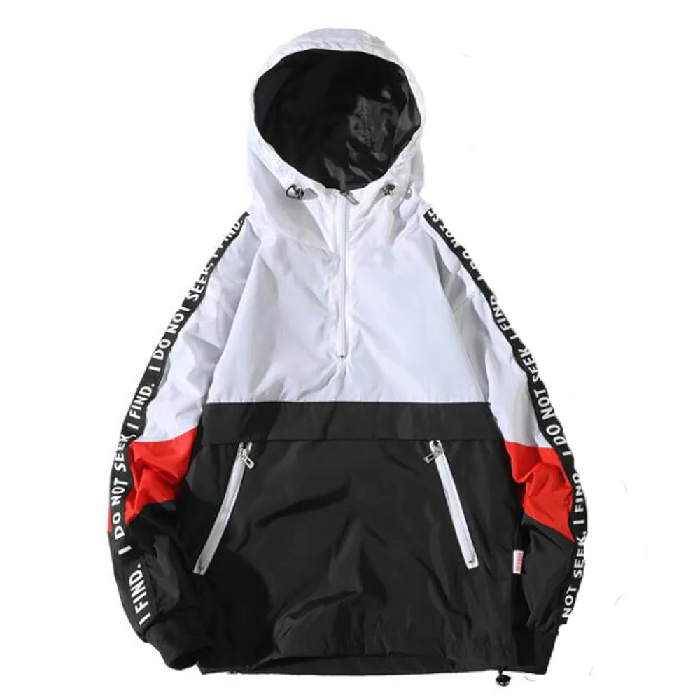 

Autumn Men's Hooded Loose Pocket Jacket Jacket Tooling Large Size Letter Pattern Jacket Street Performance Style For Daily #LR4