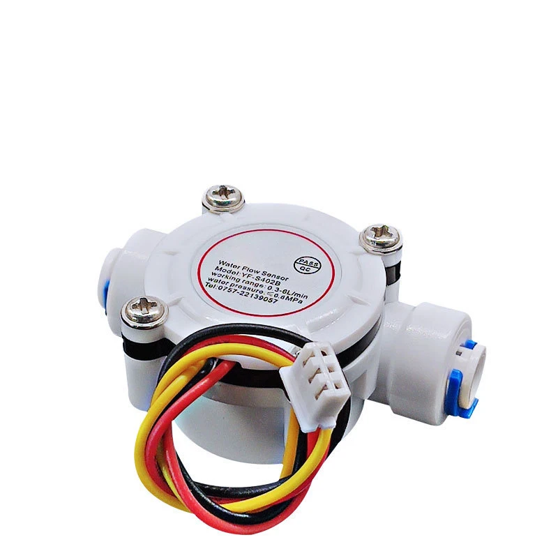 1/4" 3/8" PE Pipe Water Flow Sensor 1.75MPa Hall Sensor Coffee Machine Turbine Flowmeter DC5~18V