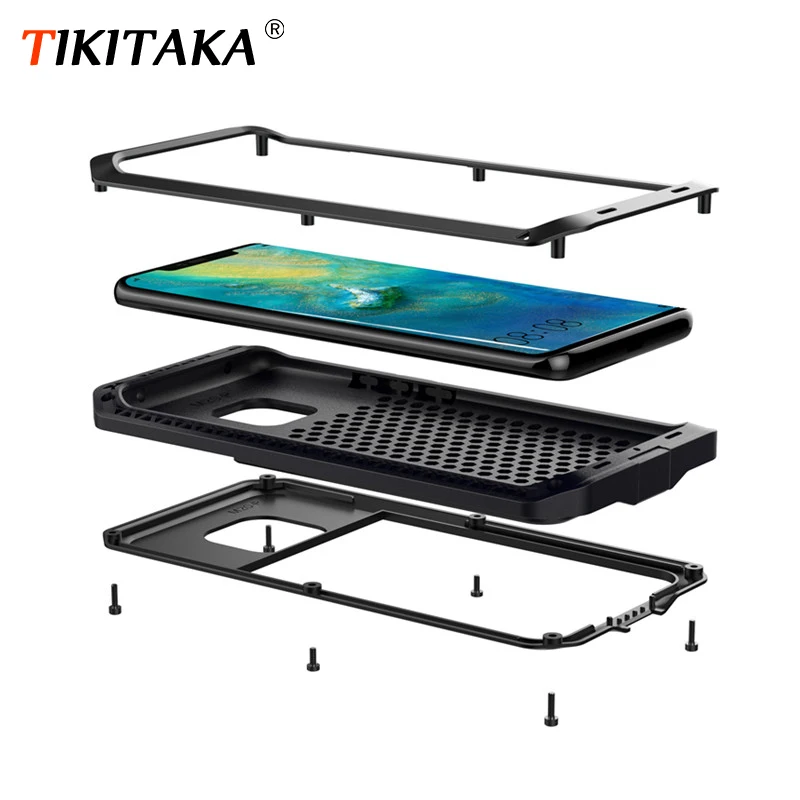 

Heavy Duty Protection Doom armor Metal Aluminum phone Case for Huawei Mate 20 Pro P30 Pro Cases Shockproof Dustproof Cover