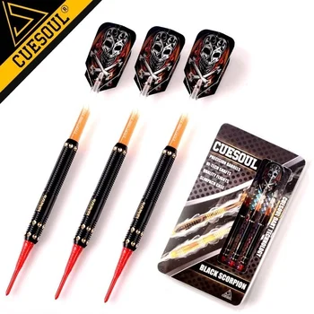 

Professional CUESOUL 3PCS/SET 18g Soft Tip Darts With Red Soft Dardos Points and Skull Dart Flights