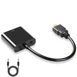 HDMI к vga-адаптер с Аудио HDMI к VGA Женский компьютер HDMI кабель адаптер для проектора