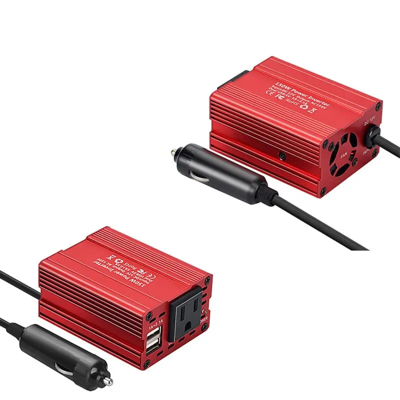 150W 3.1A автомобильный инвертор питания DC 12V в AC 110 V/220 V двойной USB конвертеры адаптеры