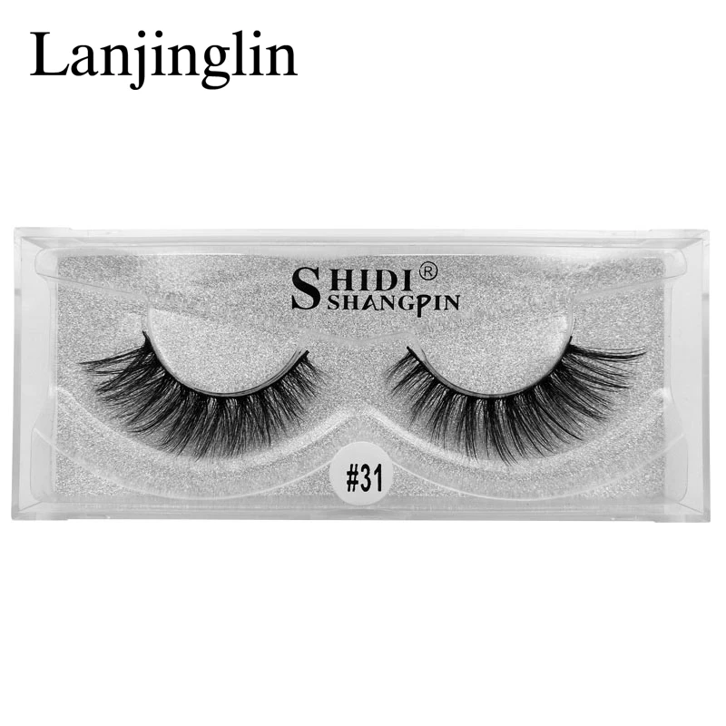 31S LANJINGLIN, 1 пара, натуральные ресницы, 3d, норковые ресницы, Длинные Накладные ресницы, ручная работа, макияж, наращивание ресниц, 1 коробка, искусственные ресницы - Цвет: 31S