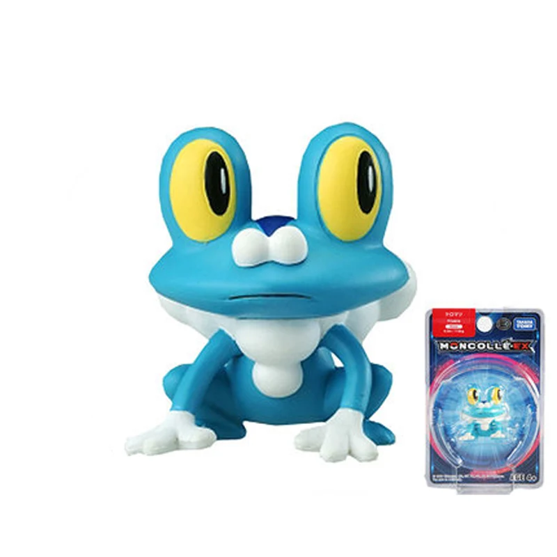Takara Tomy подлинный Покемон чармандер белка Mimikyu Raichu Mudkip Oshawott Пикачу snorlax 4 см коллекция игрушка фигурка подарки - Цвет: 17 froakie