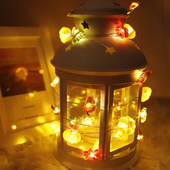 

Acorn Maple Leaf String Lights Household Parties Halloween LED Indoor Decorative Lamp Decoration for Home Xmas Party