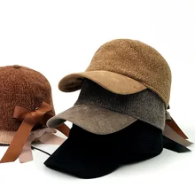 Модные женские туфли Бейсбол Кепки личность с лентой для осень-зима элегантный высокое качество