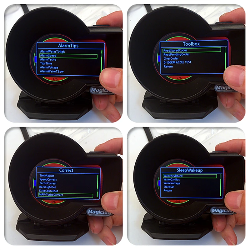 Профессиональный маг OBD2 F835 дисплей на голову Автомобильный цифровой датчик напряжения измеритель скорости температура воды сигнализация масло Авто F 835 OBD 2