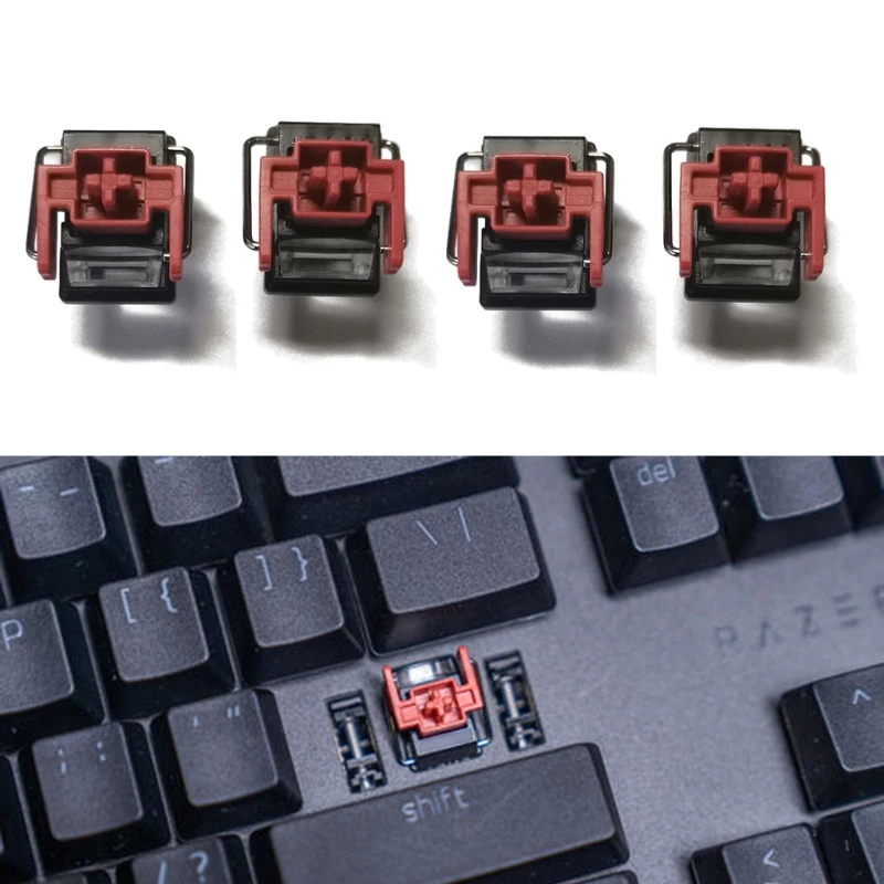 4Pcs Razer Red Optical Switches Hot Swap Switch for Razer Huntsman