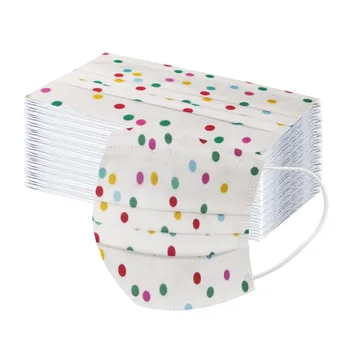 

100pcs Disposable Mouth Masks Unisex Printed Adults Masks Masque Fashion 3-layer Meltblown Cloth Masks Face Cover Mascarillas