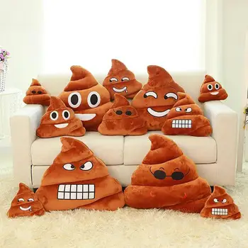 

Lovely Cartoon Shit Poo Plush Throw Pillow Cushion Sofa Bed Car Home Decoration Soft Comfortable Pillow Cover Cushion Case 2019