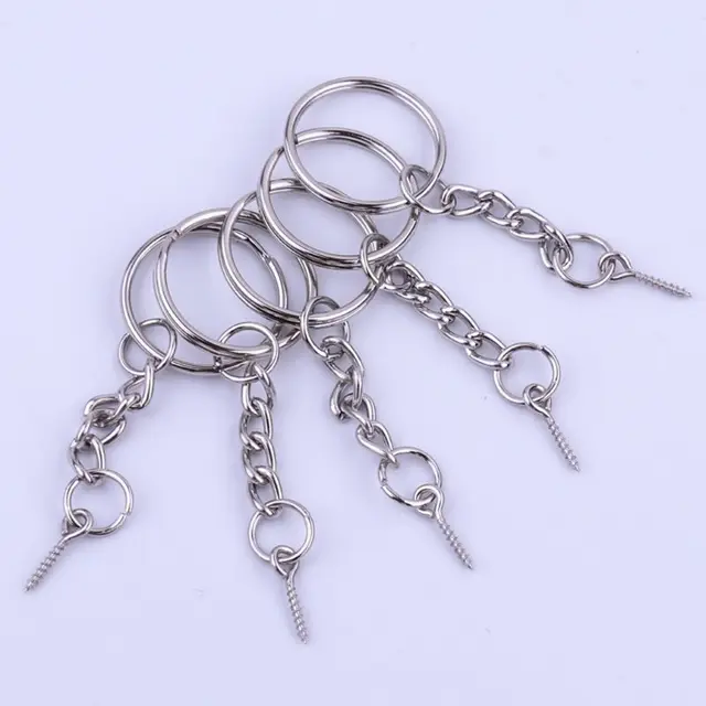 Key Chain With Open Eyelet Screw Jump Ring Chain Extender - Temu