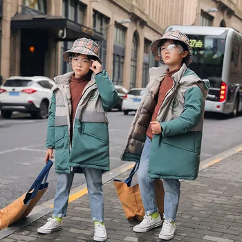 

Benemaker 2020 Winter Children Jacket Boy Warm Windbreaker Kids Clothing Printed Snowsuit 10T 12T Baby Letter Cotton Coat NA119
