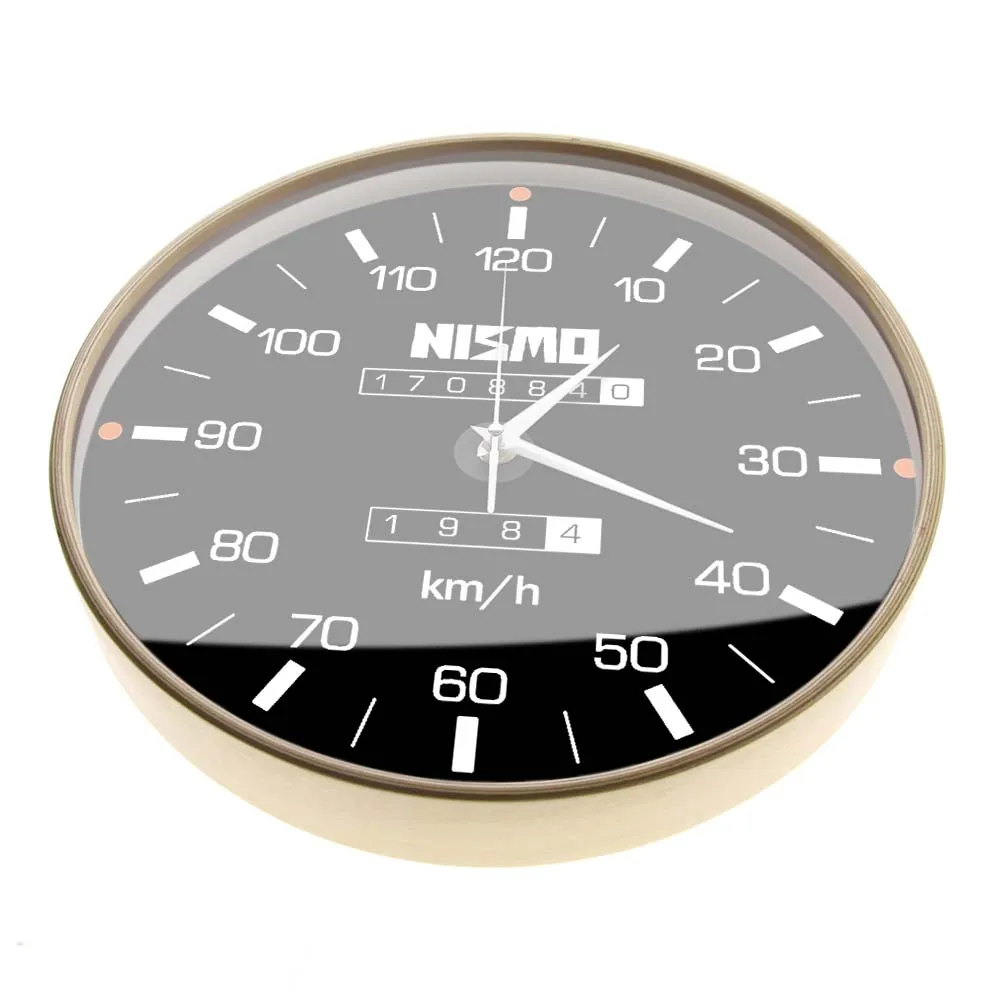 Motorsports Skyline 320km/h Tribute Speedometer Modern Design Wall Clock Driving Racing Artwork Car Dashboard Gauges Wall Watch 3